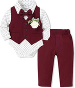 Paparazzi Burgundy Boys 5 pc Vest Set