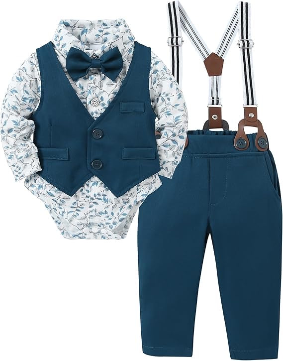Paparazzi Deep Turquoise Boys 5 pc Vest Set