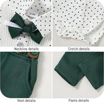 Paparazzi Forest Green Boys 5 pc Vest Set