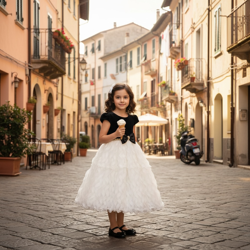 Paparazzi Black & Ivory Tulle Dress