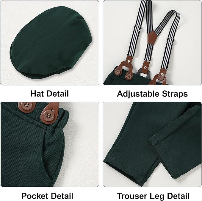 Paparazzi Emerald Green Boys 5 pc Vest Set