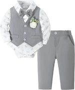 Paparazzi Business Grey  Boys 5 pc Vest Set