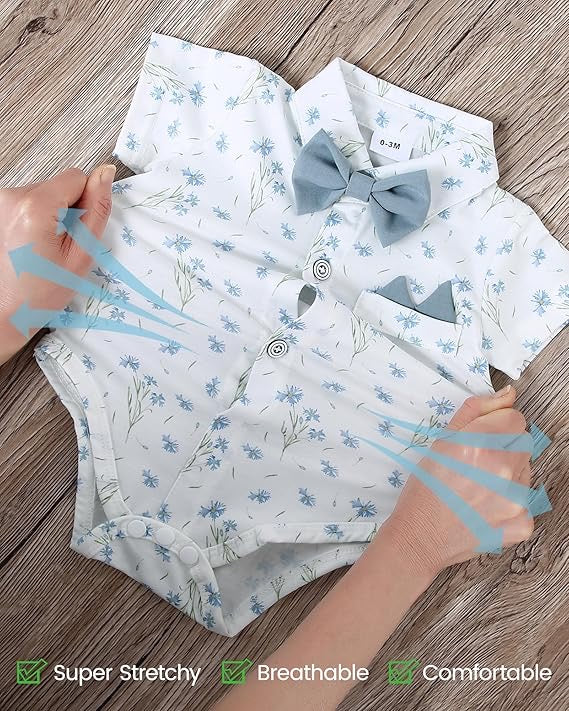 Paparazzi Aqua Blue Boys 5 pc Vest Set