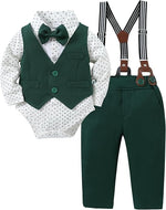 Paparazzi Forest Green Boys 5 pc Vest Set