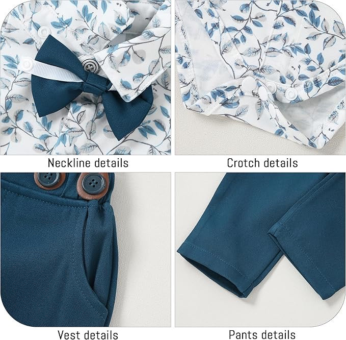Paparazzi Deep Turquoise Boys 5 pc Vest Set