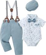 Paparazzi Aqua Blue Boys 5 pc Vest Set