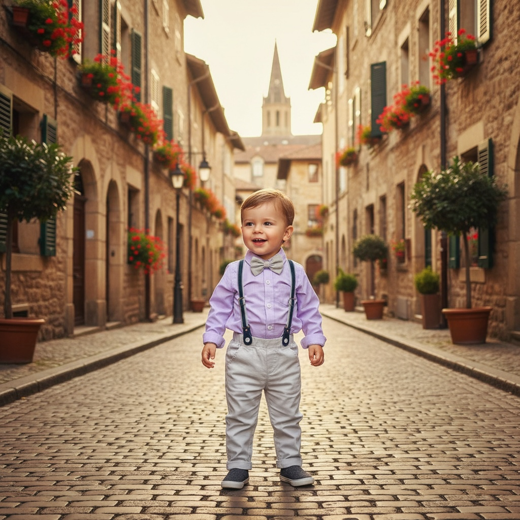 Paparazzi Lilac Suspender Boys 4pc Sets