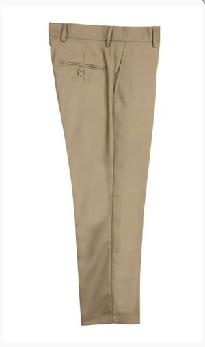 Boys Tan Slim Dress Pants