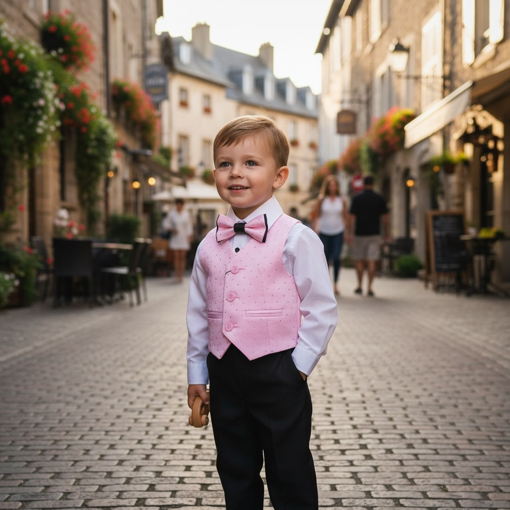 Ronaldo Baby Pink Boys 4pc Vest Set