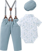 Paparazzi Aqua Blue Boys 5 pc Vest Set