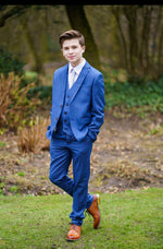 Ronaldo Tiffany Blue Slim Fit 5-Piece Suit Set