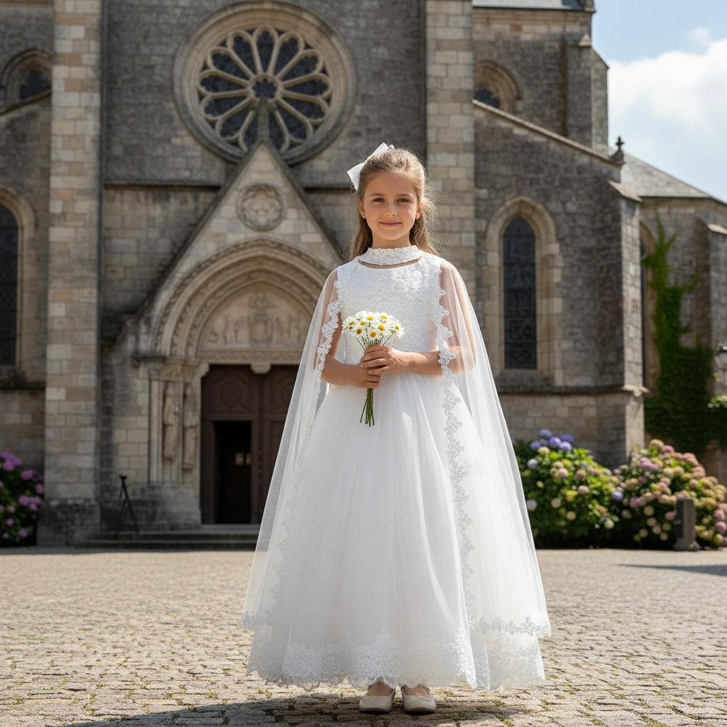 Paparazzi White Flower Lace Bodice With Cape