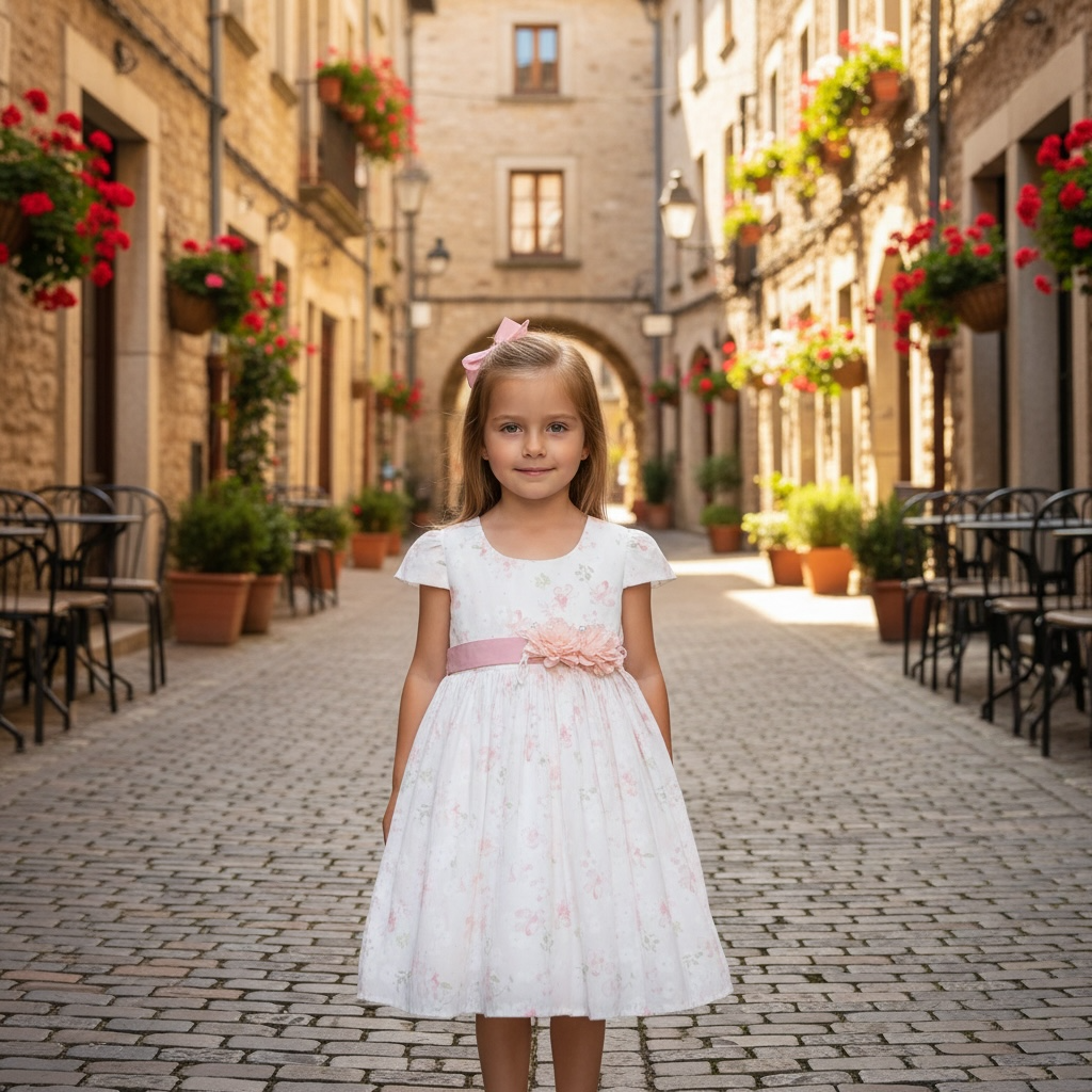 M&A Couture Blush Floral Party Dress