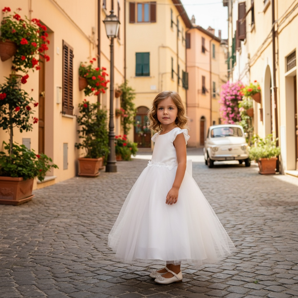 Paparazzi White Tulle Flower Girl Dress