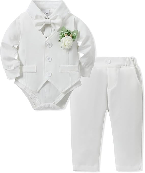 Paparazzi Soft White Boys 5 pc Vest Set