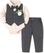 Paparazzi Charcoal Grey Boys 5 pc Vest Set