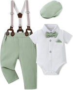 Paparazzi Sage Green Boys 5 pc Vest Set