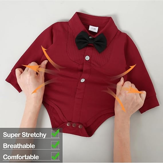 Paparazzi Black/Burgundy Boys 5 pc Vest Set