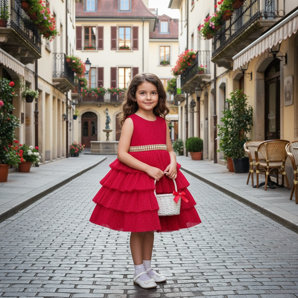 Paparazzi Red Layered  Tulle Dress