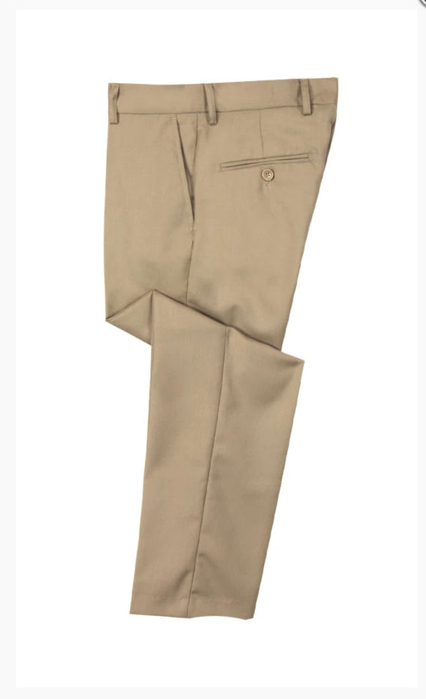 Boys Tan Slim Dress Pants