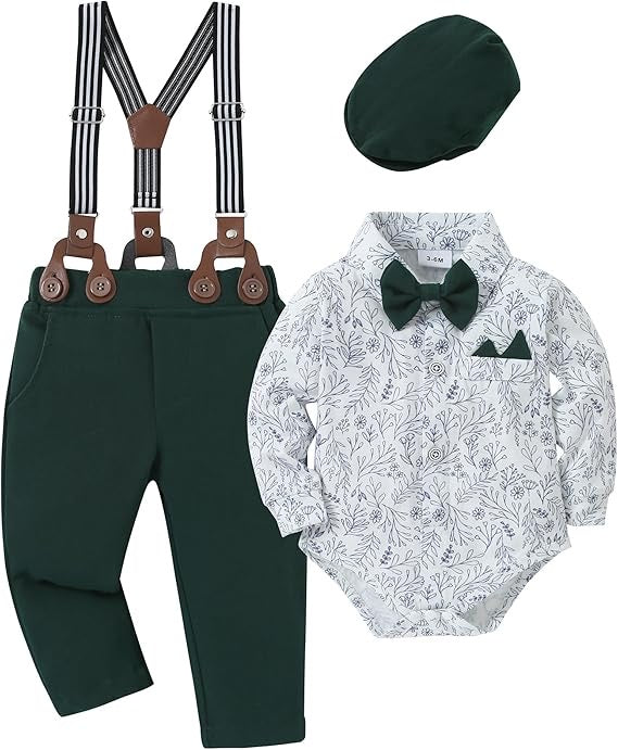 Paparazzi Emerald Green Boys 5 pc Vest Set