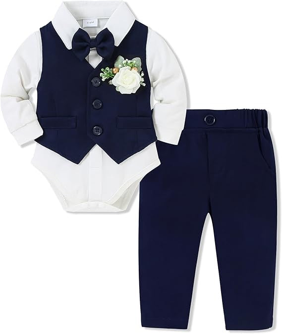 Paparazzi Midnight Blue Boys 5 pc Vest Set