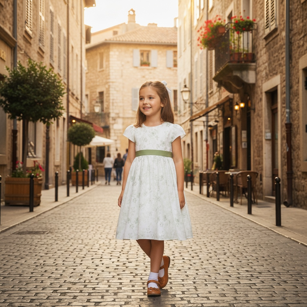 M&A Couture Sage Floral Dress