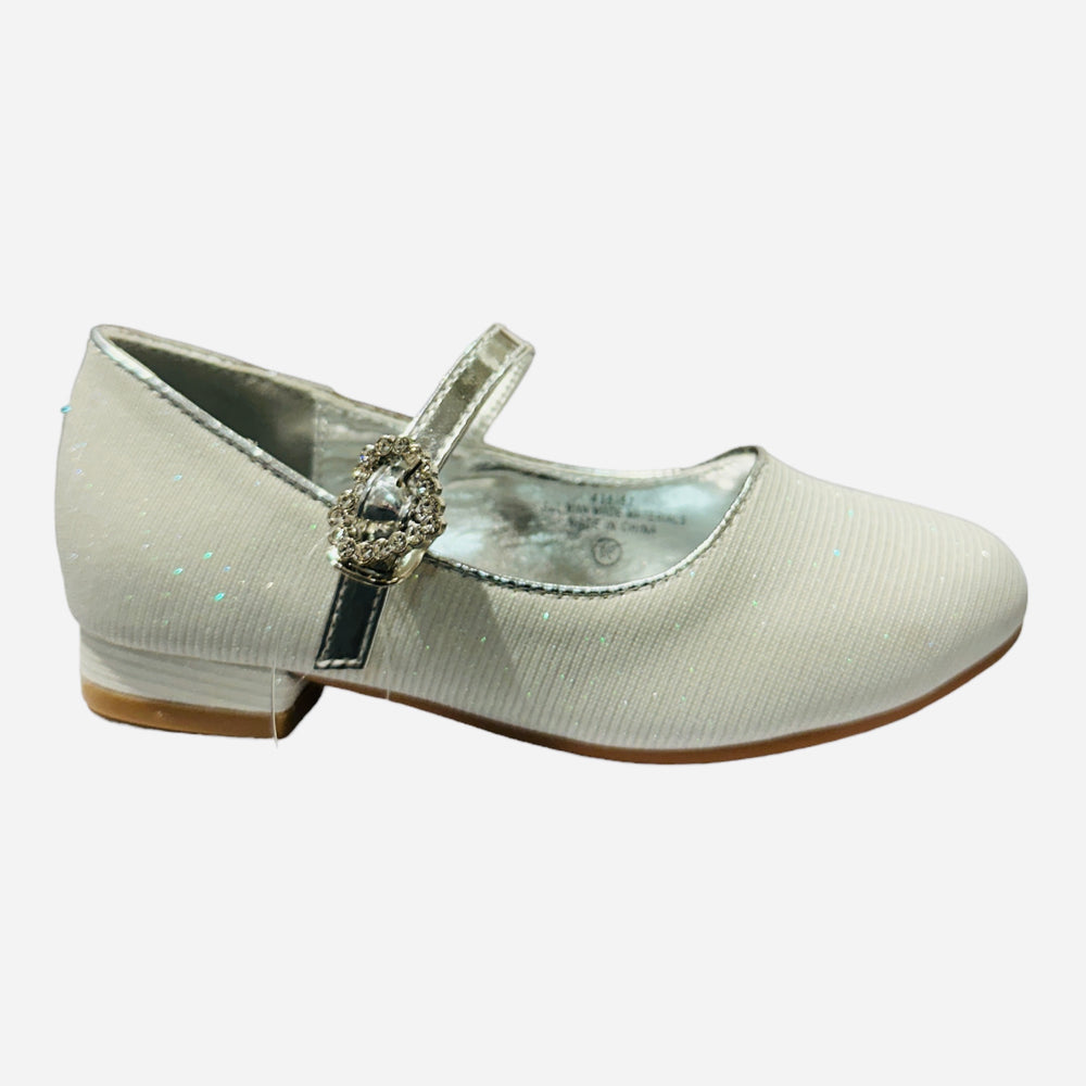 Girls White Glitter Communion Heel Paparazzi Kids Girls White Glitter Communion Heel Paparazzi Kids