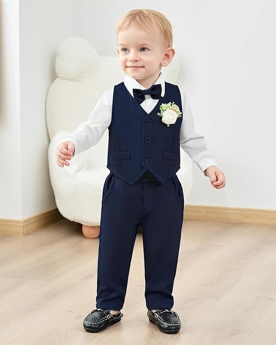 Paparazzi Midnight Blue Boys 5 pc Vest Set