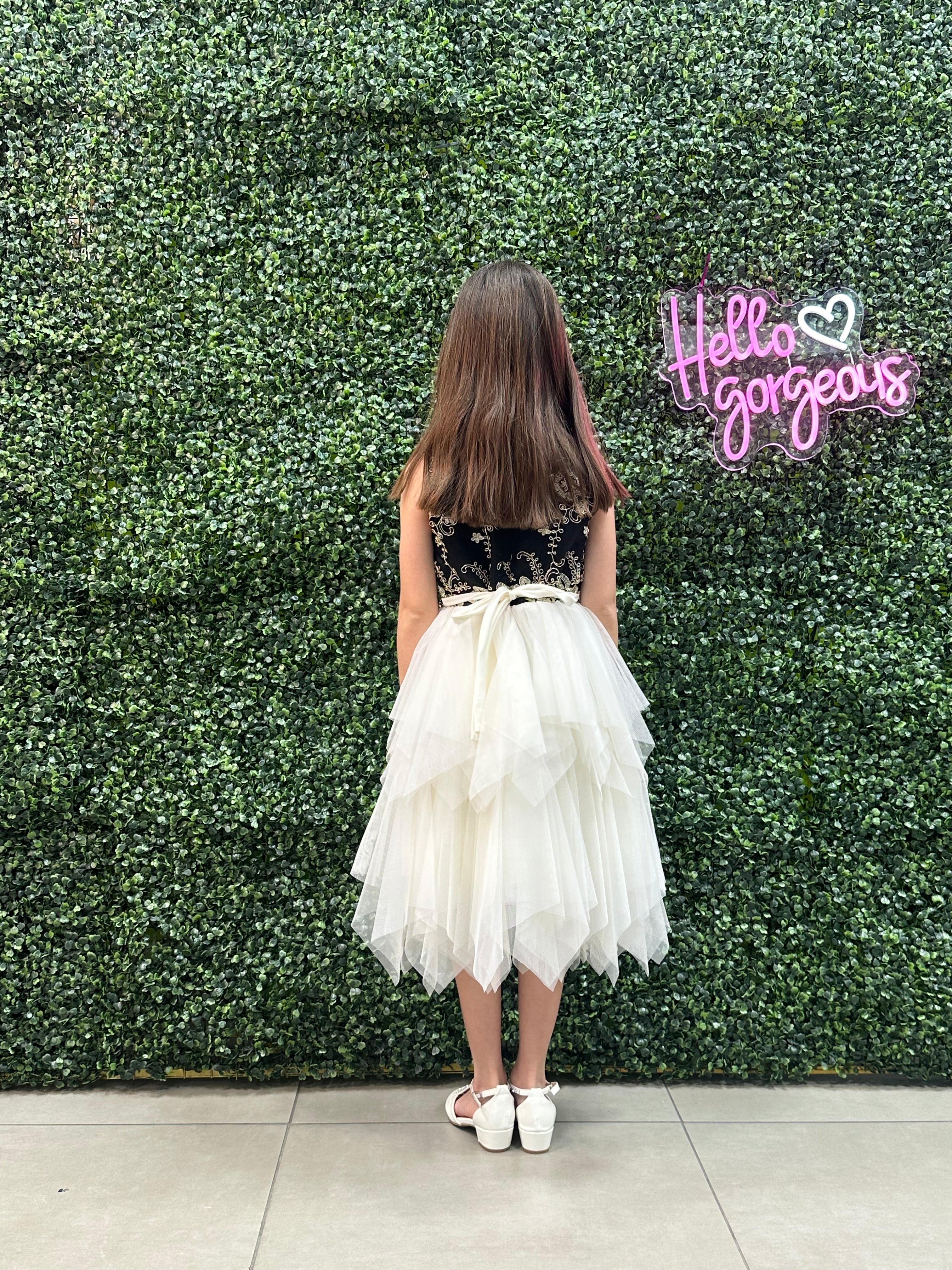 Candlelight Black Sequin & Floral Designer Dress