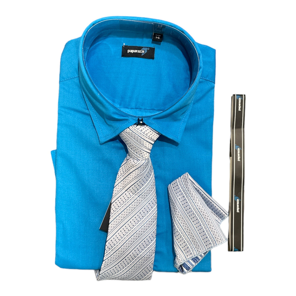Ronaldo 3 pc Turquoise Shirt Set