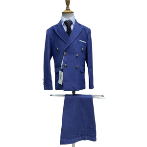 Cobalt Double Brested 5 pc Suit