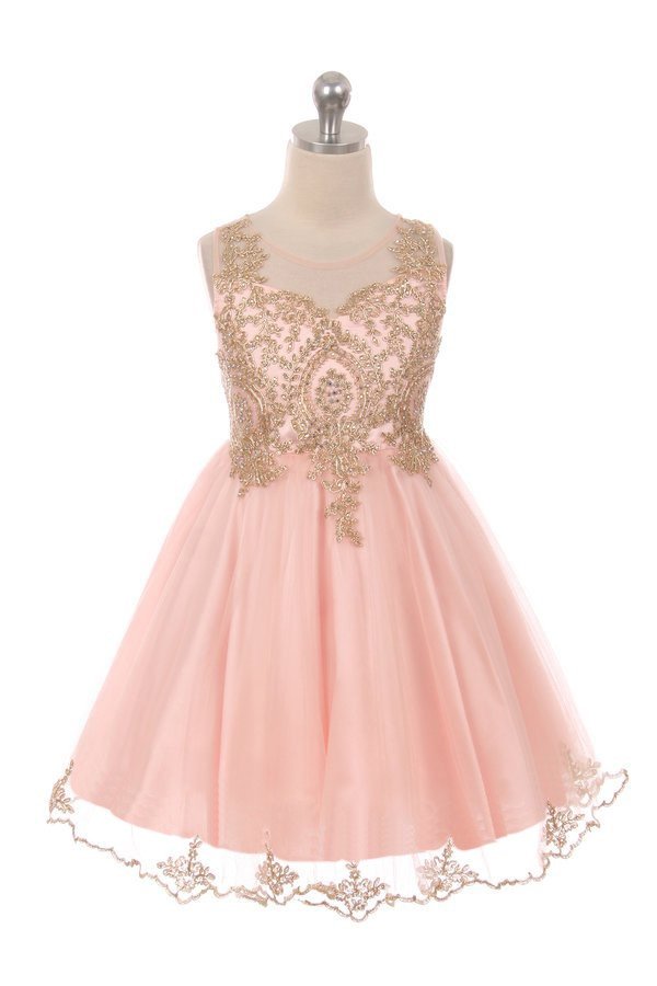 Designer Graduation Dress in Blush Pink