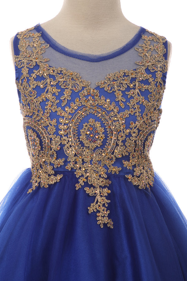 Designer Graduation Dress in Royal Blue