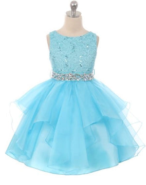 Couture Diamond design dress in Turquoise