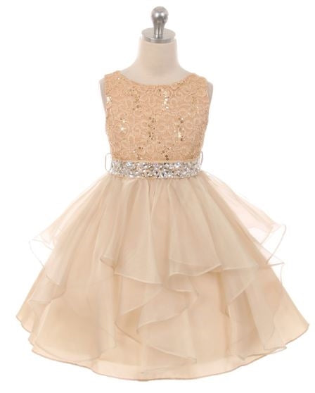 Couture Diamond design dress in Champagne