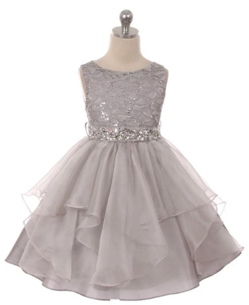 Couture Diamond design dress in Silver