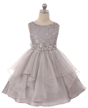 Couture Diamond design dress in Silver