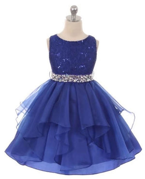 Couture Diamond design dress in Royal Blue