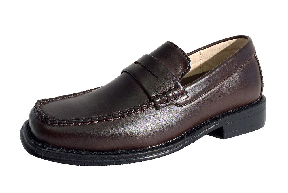 Boys Brown Penny Loafers