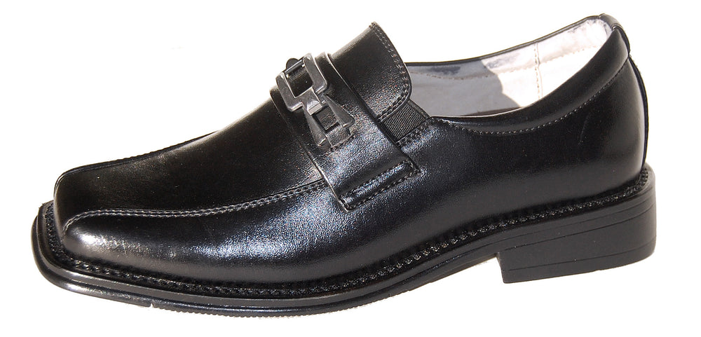 Boys Classic Black Loafers