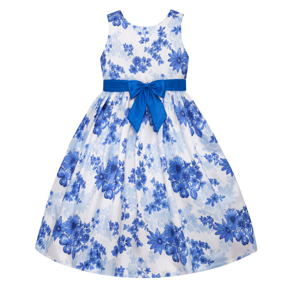 Paparazzi White and Blue Floral Dress