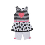 Pink Heart Capri Set