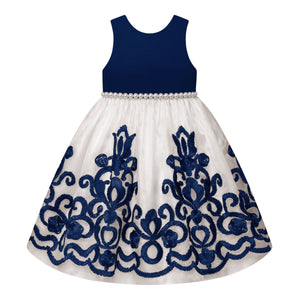 Paparazzi Dress in Navy and Cream