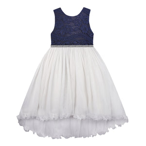 Navy Off white Dress