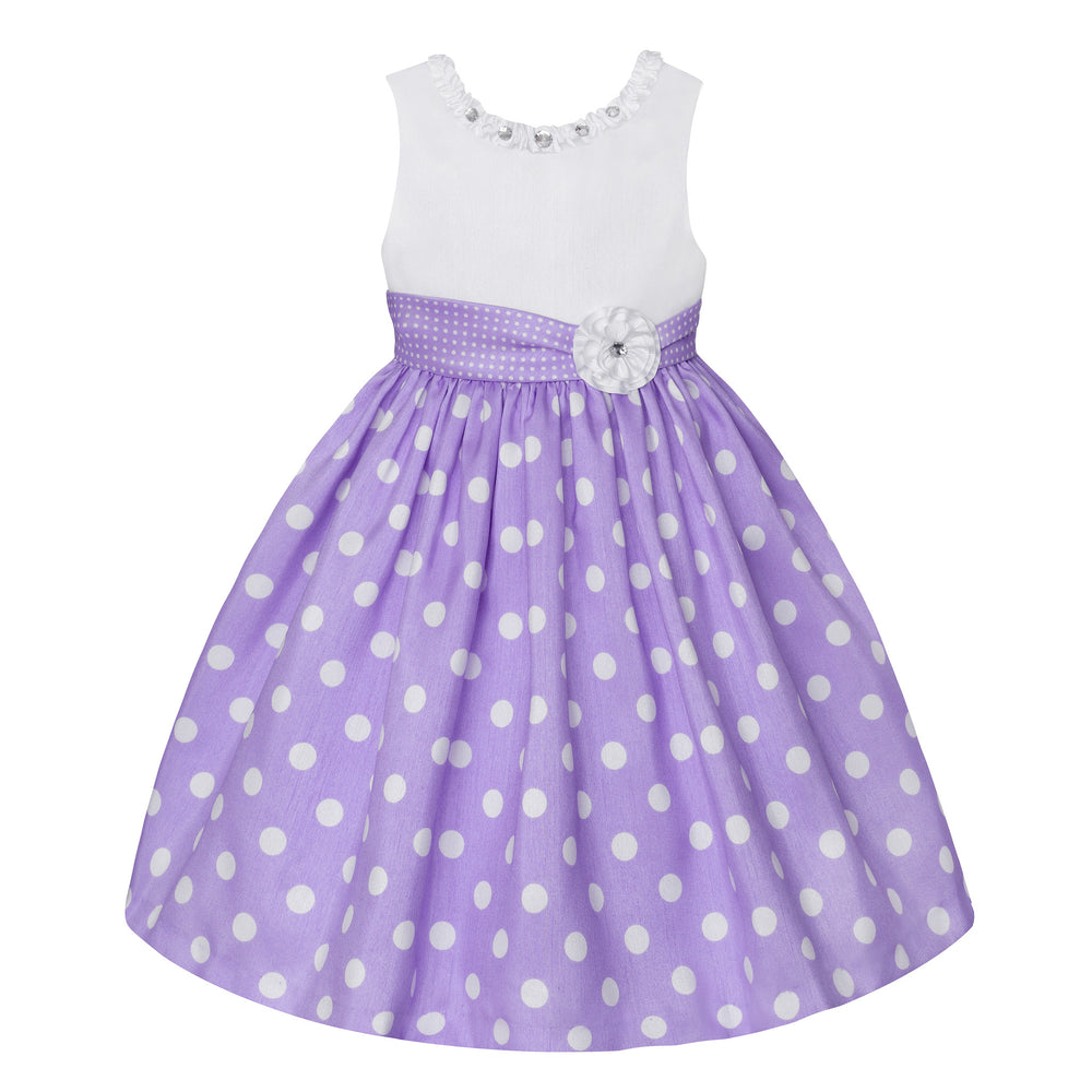 Paparazzi White and Lilac Polka Dot Dress