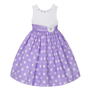 Paparazzi White and Lilac Polka Dot Dress