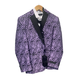 Ronaldo Purple Paisley Designer Skinny Grad 5 pc Suit