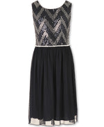 Designer Sequence Dress in Midnight Blue