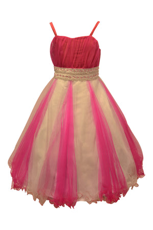Paparazzi Dress in White and Fuchsia Pink